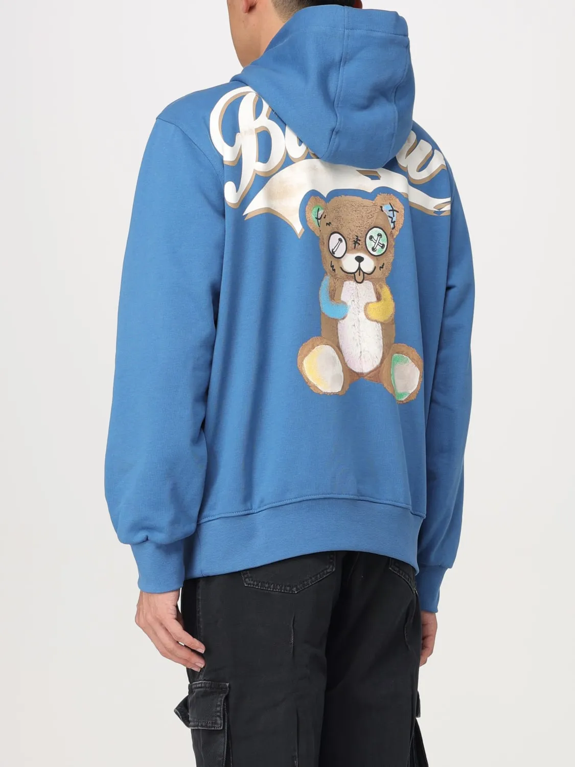 Barrow Washed Print Hoodie - Deep Water