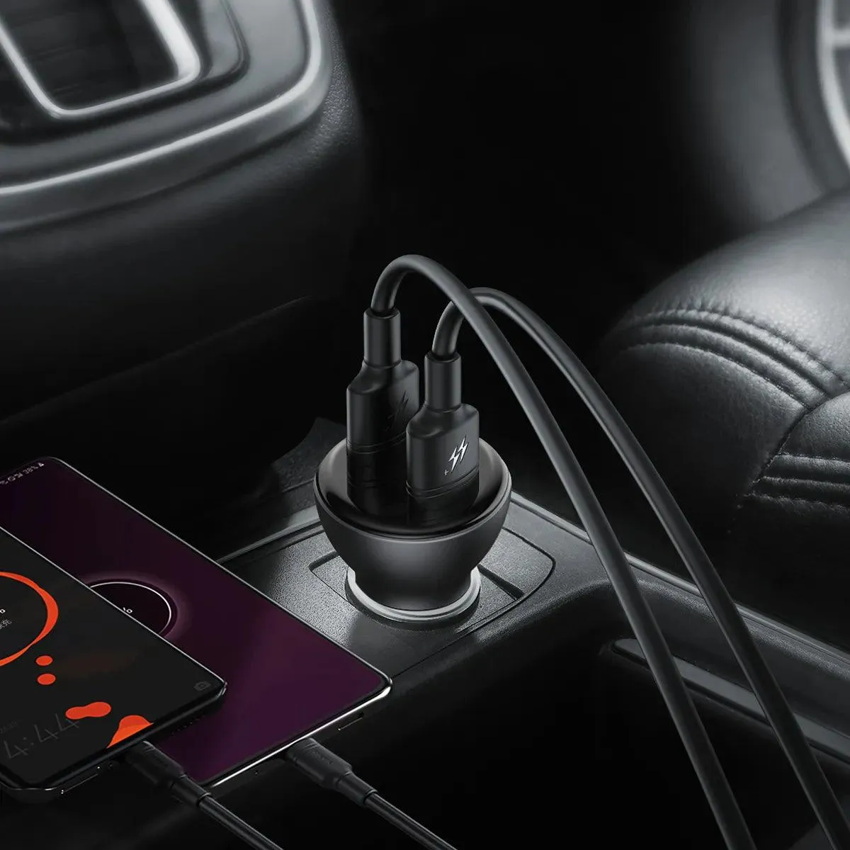 Baseus 2X USB Car Charger 45 W   3-In-1 USB Cable (CCBX-B0G-1)