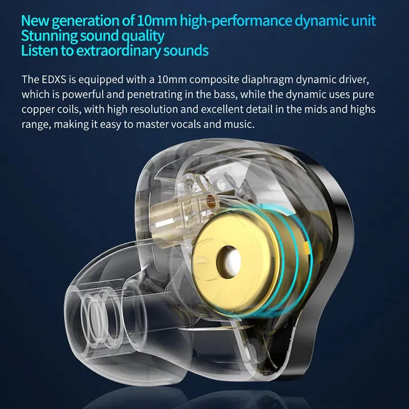 Bass Earphones - In-Ear Monitor Headphones - Sport Noise Cancelling HIFI Headset