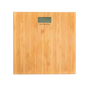 Bath Bliss Digital Glass Scale (Wooden) - 11" X 11" X 0.8"