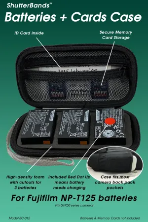 Batteries   Cards Case for FujiFilm NP-T125 batteries (BC-012)