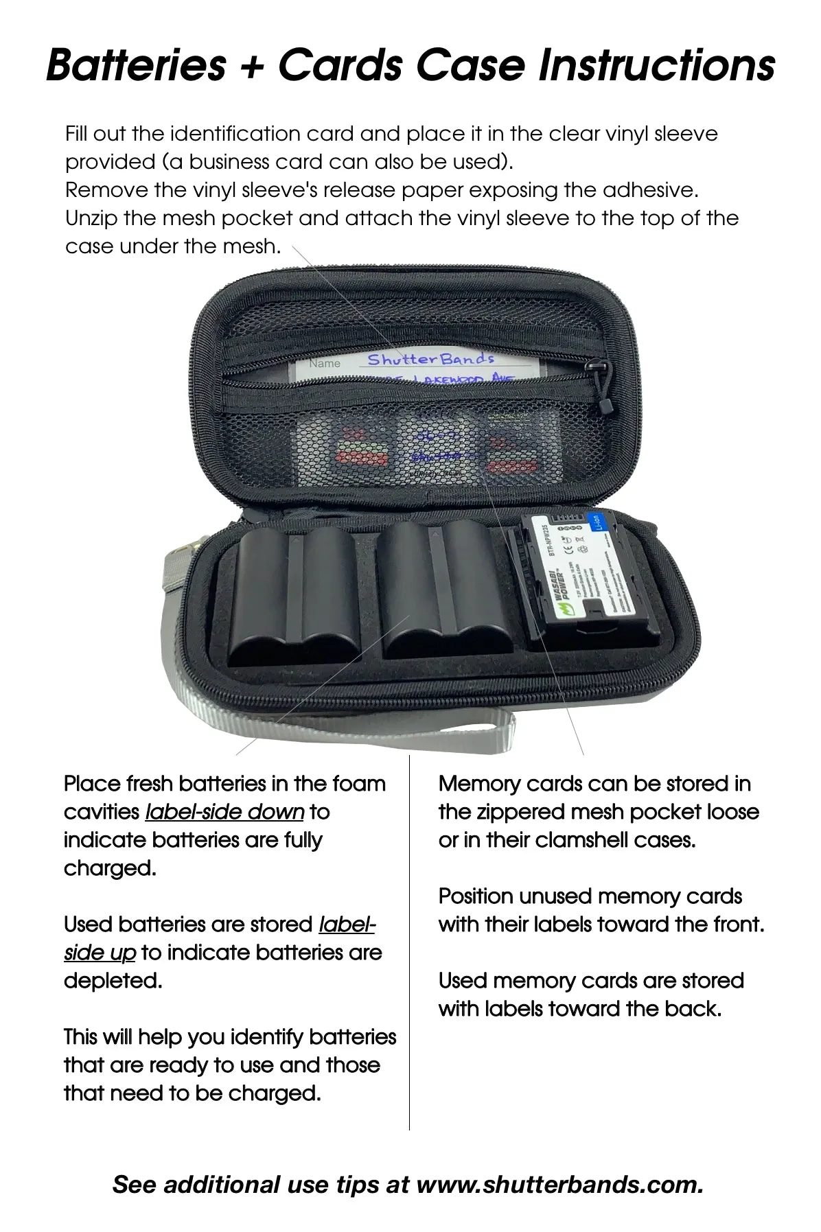 Batteries   Cards Case for FujiFilm NP-W235 batteries (BC-013)