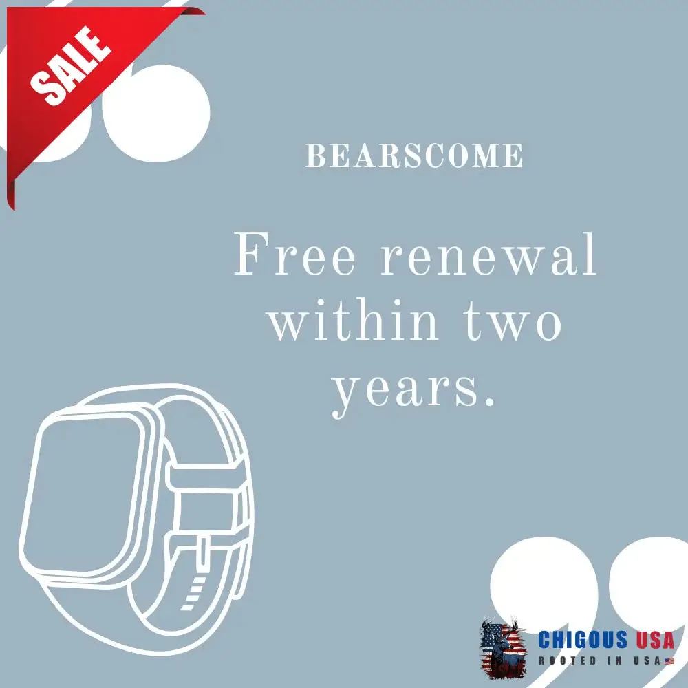 BEARSCOME Bluetooth Talk Play Music Health Waterproof Smartwatch