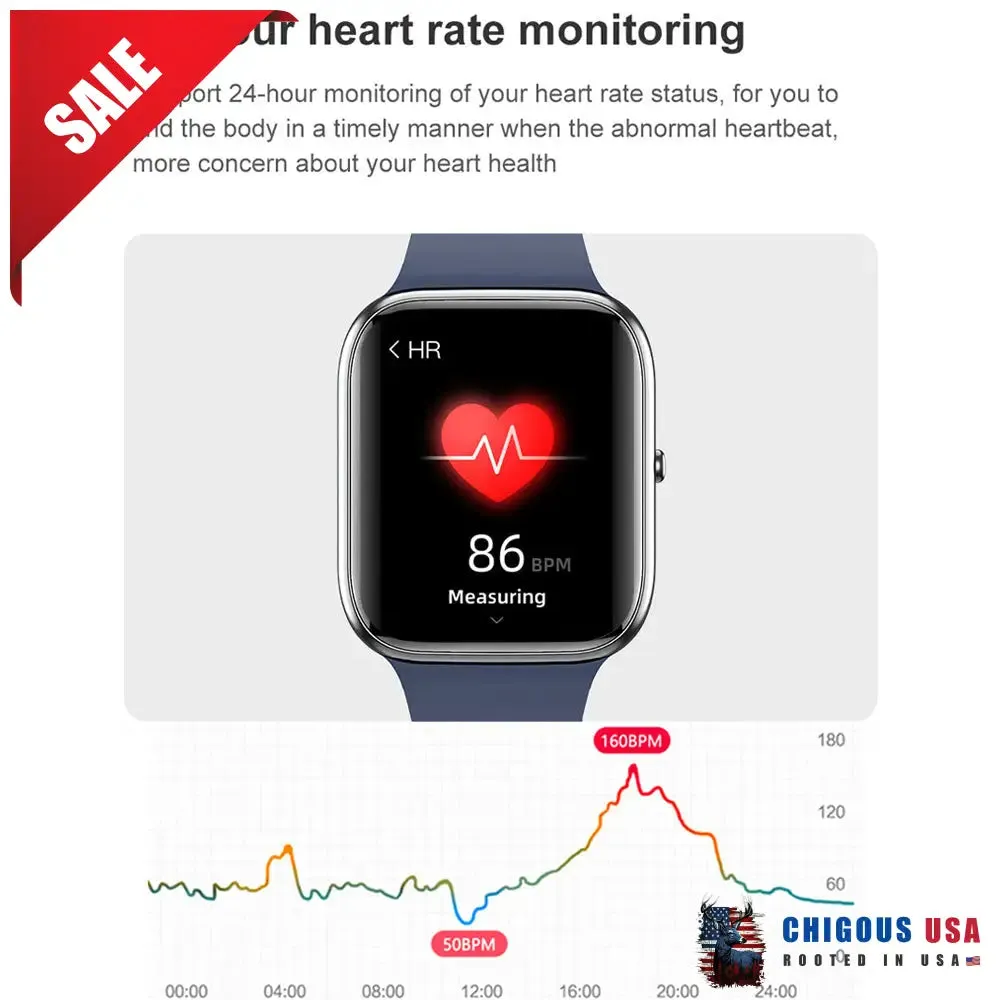 BEARSCOME Bluetooth Talk Play Music Health Waterproof Smartwatch