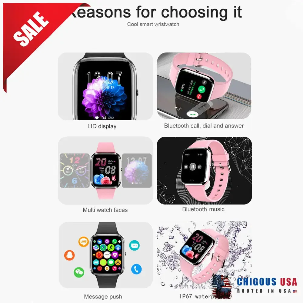 BEARSCOME Bluetooth Talk Play Music Health Waterproof Smartwatch
