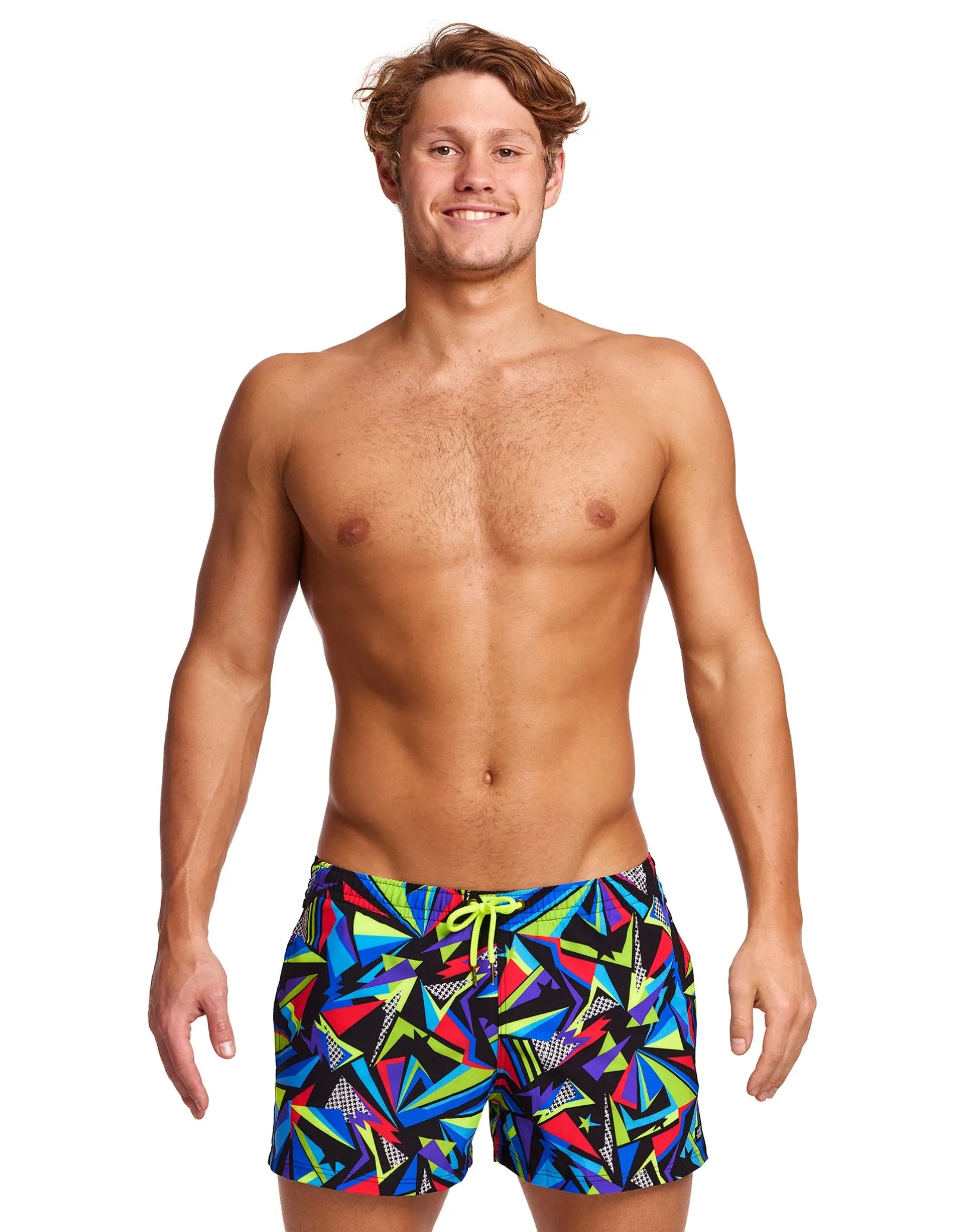 Beat It Shorty Swim Shorts - Black/Multi