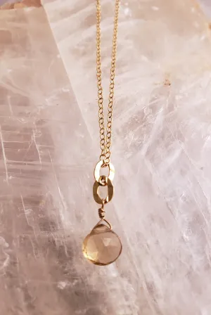 Beautiful, Elegant and Simple Gemstone Tear Drops on 14 Kt. Gold Filled Chain.