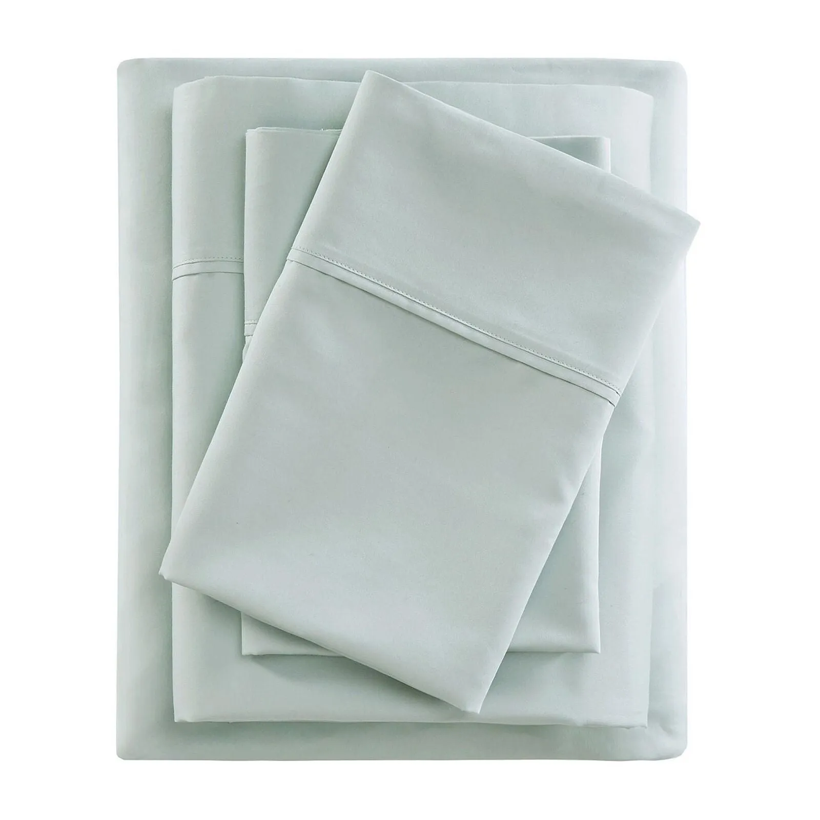 Beautyrest 600tc Cooling Cotton Blend 4-Piece Sheet Set Seafoam Blue Full