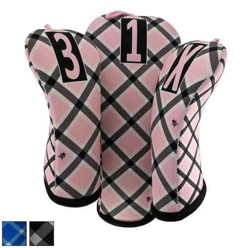 BeeJos Cotton Headcovers Set of 3 (Driver/Fairway #3/Fai Blue Skies