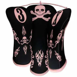 BeeJos Pink Skull Headcover Fariway #3 Pink Skull
