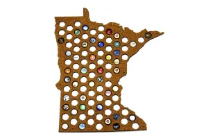 Beer Cap Map MINNESOTA USA, Holder, Father's Day Gift for Him Handmade