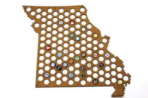 Beer Cap Map MISSOURI State, Holder Father's Day Gift for Him Handmade