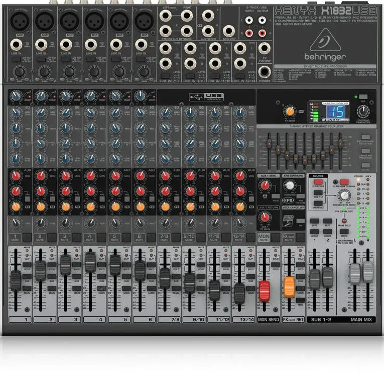 Behringer QX1832USB 18-Input 3/2-Bus Mixer