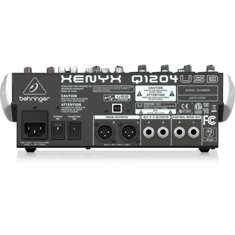 Behringer Xenyx Q1204USB Mixer with USB