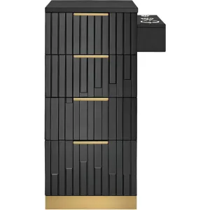 Belle Styling Station Side Cabinet / Black by Deco Salon Furniture