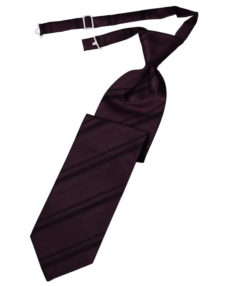 Berry Striped Satin Necktie