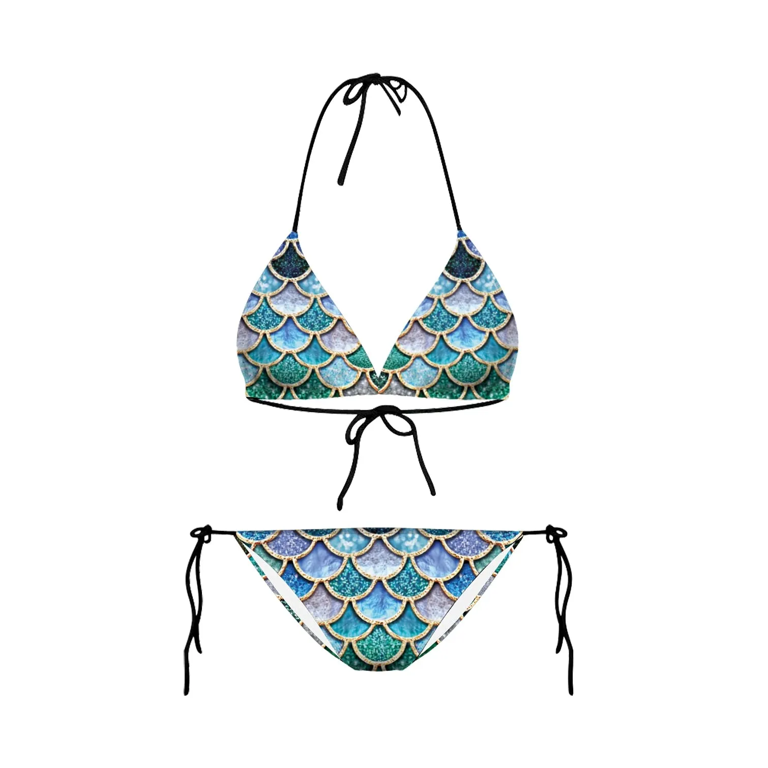 Bikini 2023 Plavky Mujer Sexy Set Swimsuit biquini Skull Printed Women Bra Swimwear Green Bathing Suit Bikinis  Y03002