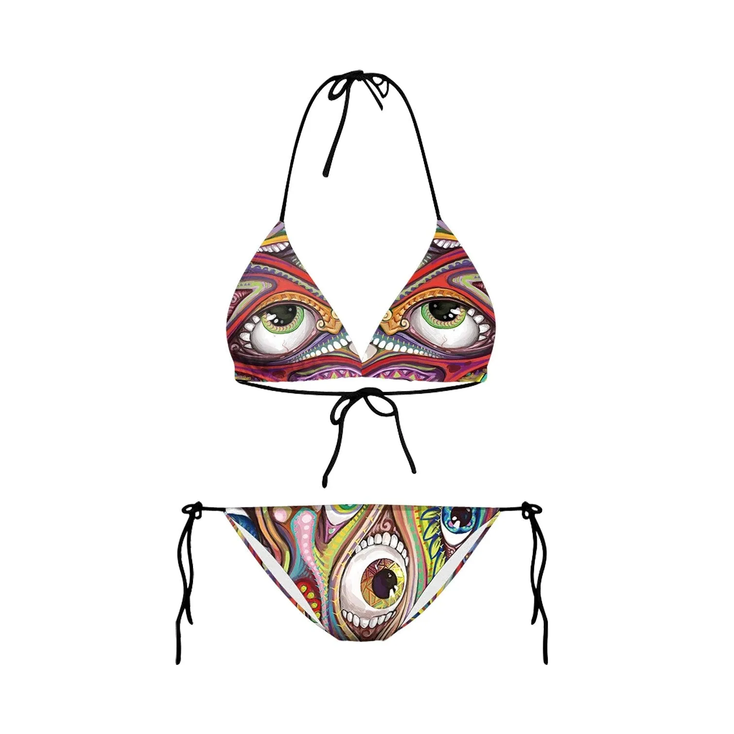 Bikini 2023 Plavky Mujer Sexy Set Swimsuit biquini Skull Printed Women Bra Swimwear Green Bathing Suit Bikinis  Y03002