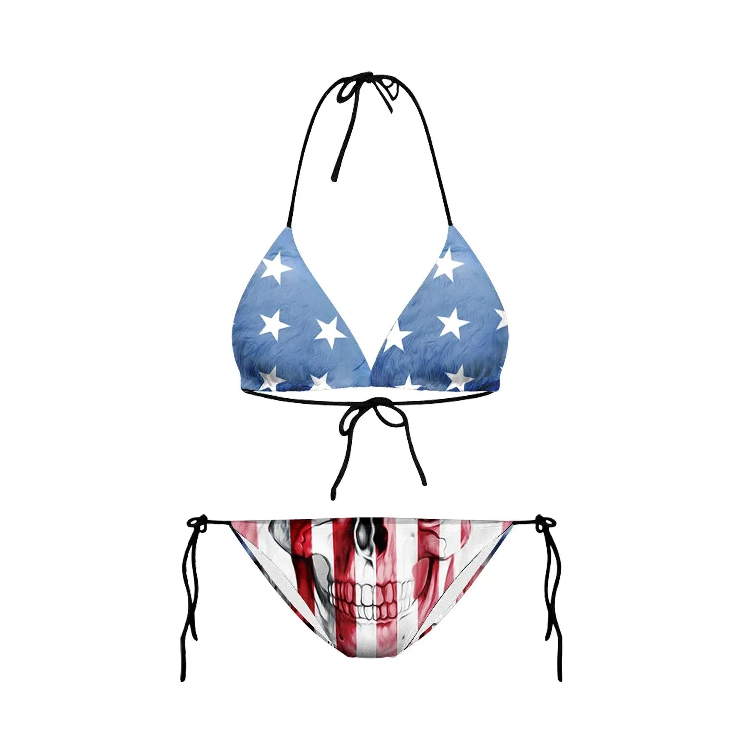 Bikini 2023 Plavky Mujer Sexy Set Swimsuit biquini Skull Printed Women Bra Swimwear Green Bathing Suit Bikinis  Y03002