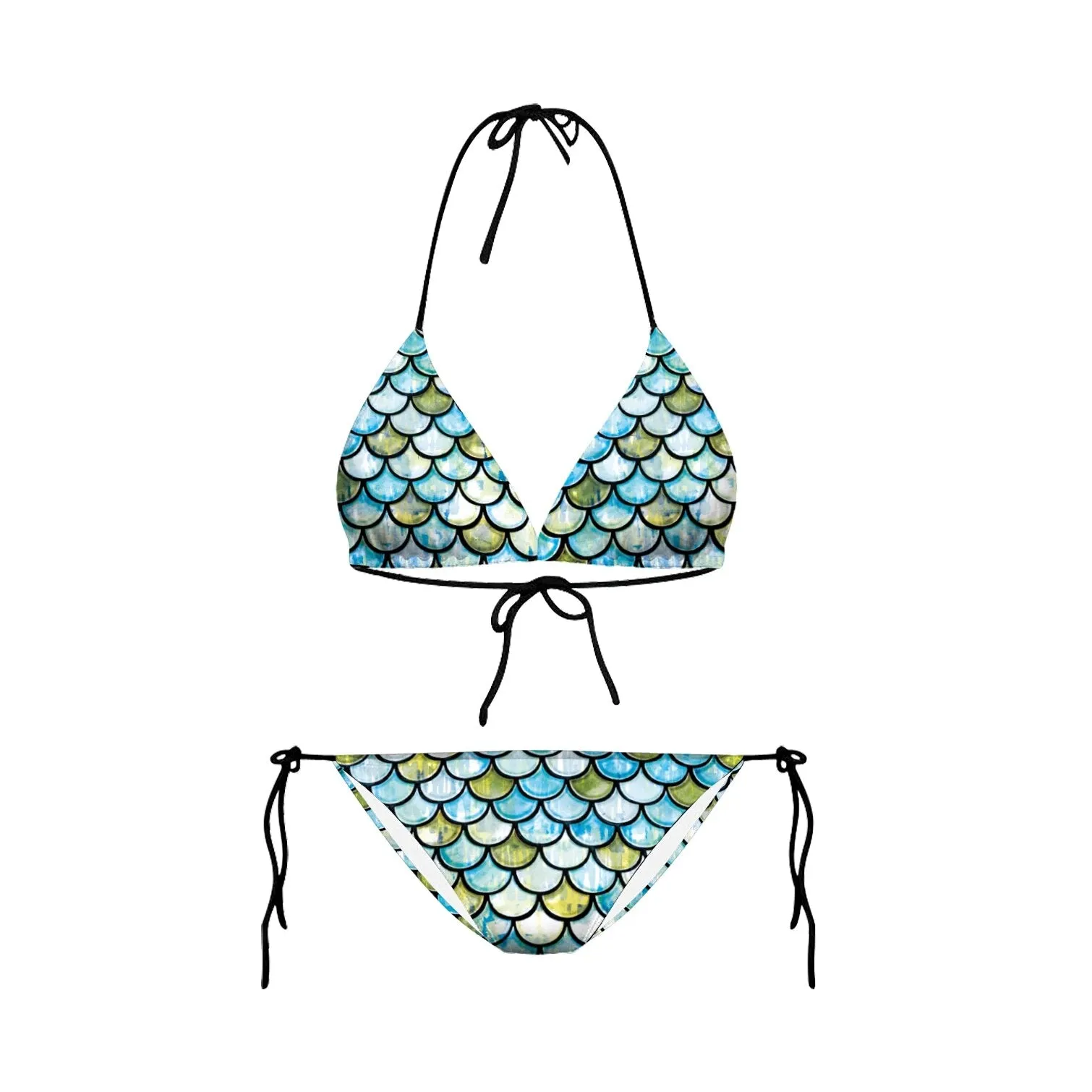 Bikini 2023 Plavky Mujer Sexy Set Swimsuit biquini Skull Printed Women Bra Swimwear Green Bathing Suit Bikinis  Y03002