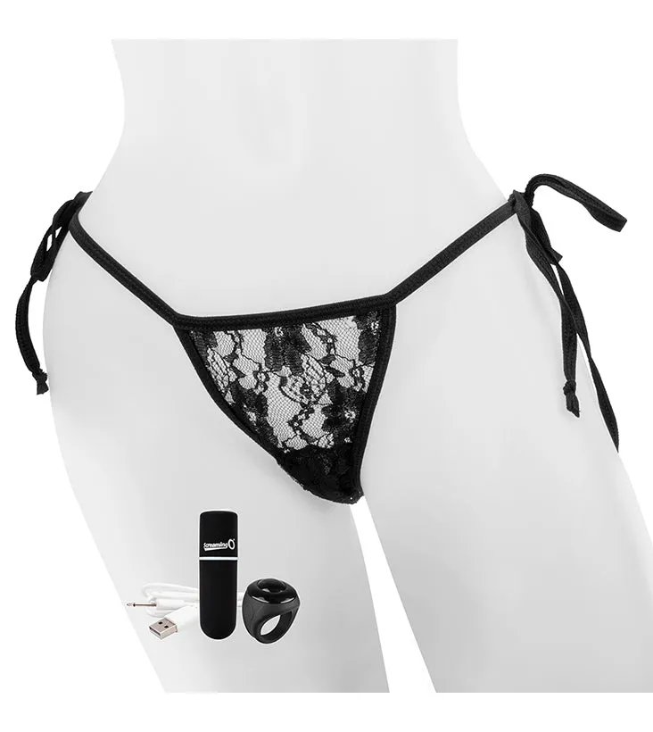 Black Panty Vibe Rechargeable With Remote - My Secret by ScreamingO