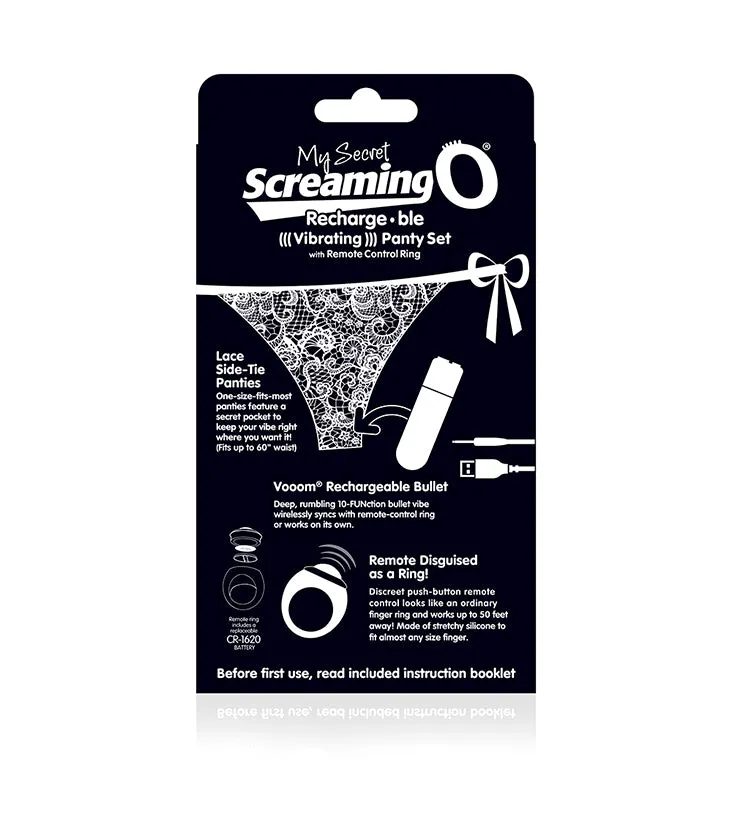 Black Panty Vibe Rechargeable With Remote - My Secret by ScreamingO
