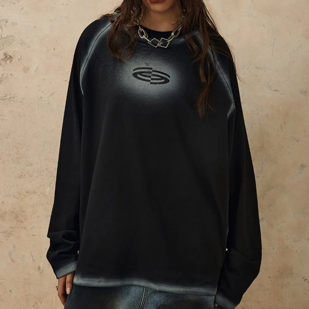 Black Spray-painted Sweatshirt