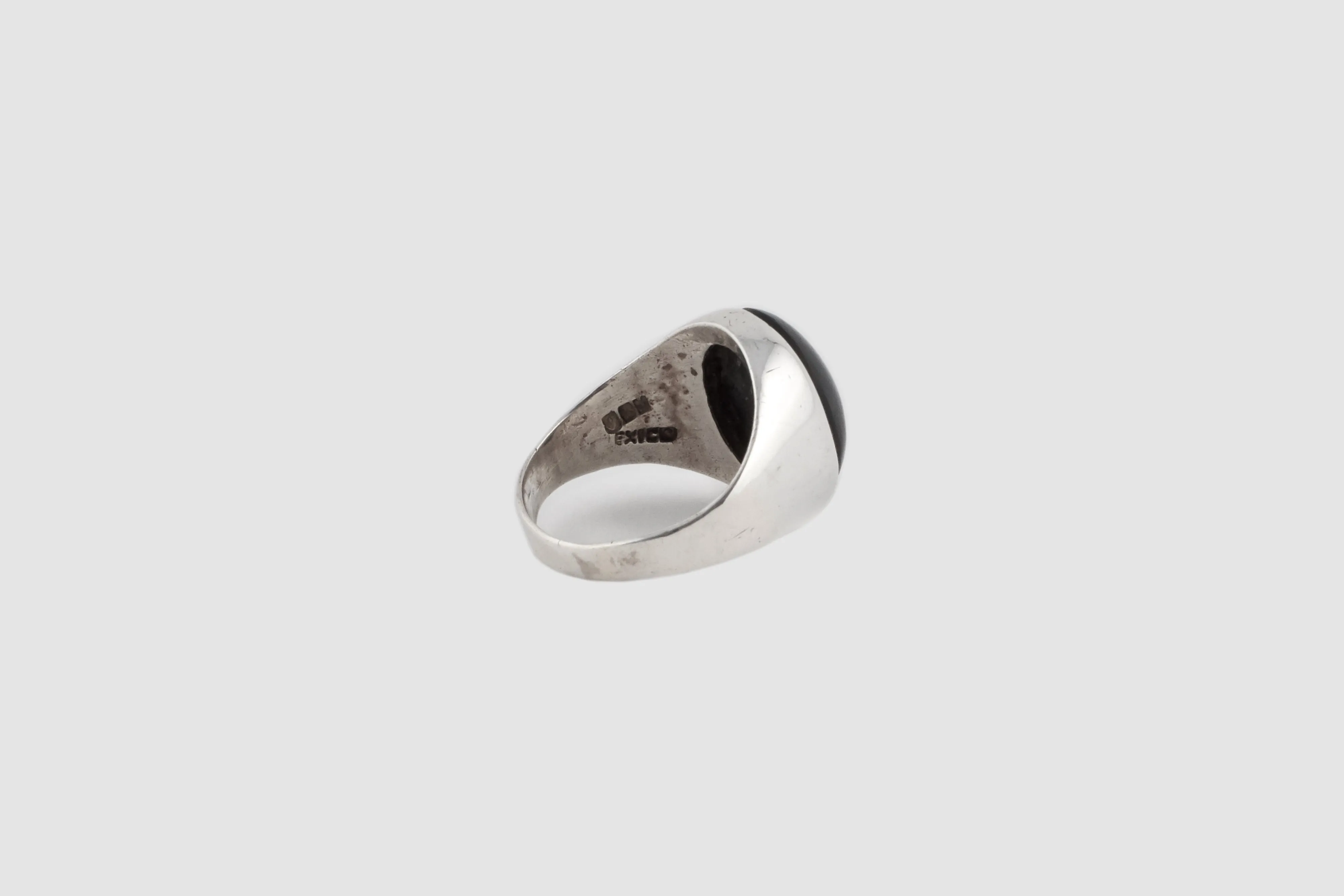 Black Tigers Eye Signet Ring
