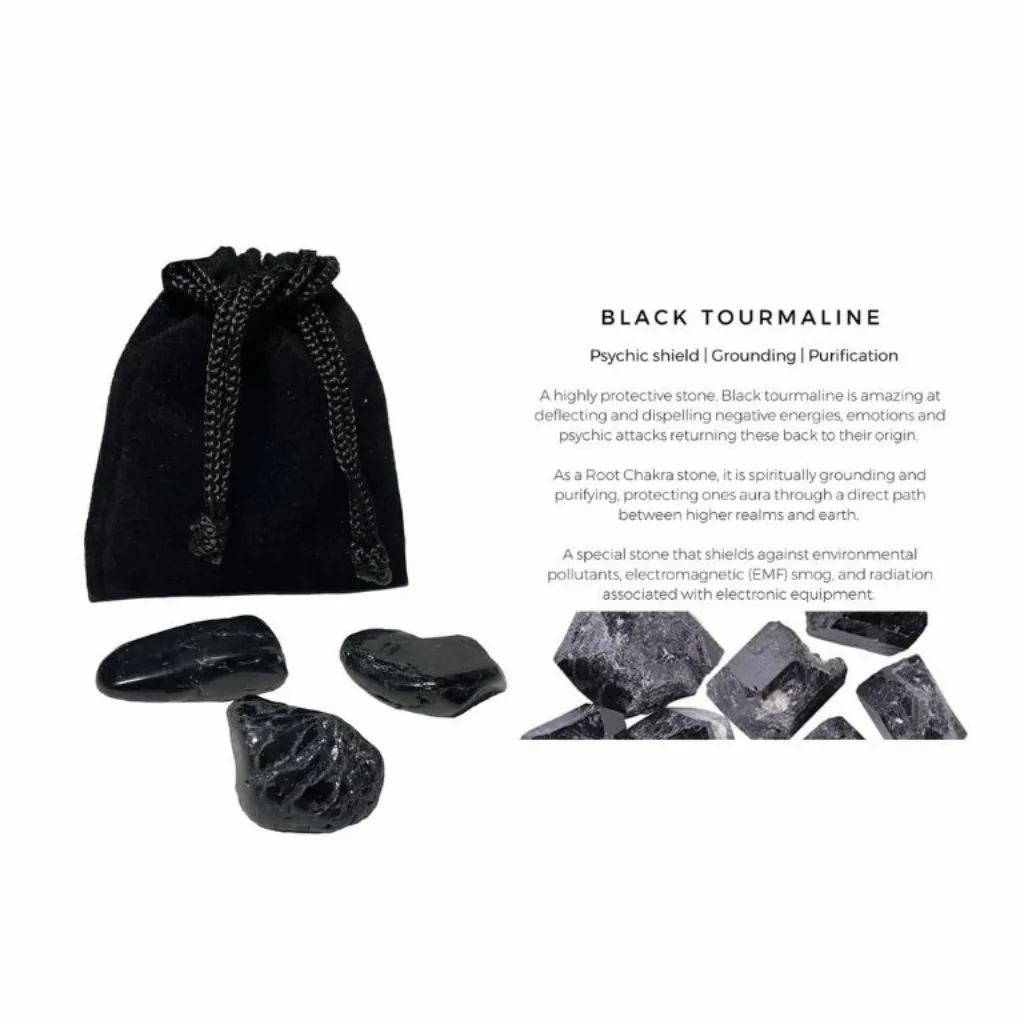 Black Tourmaline Tumbled Pocket Stone