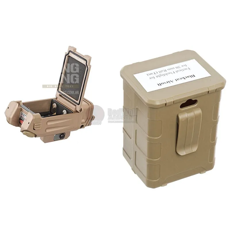 Blackcat Airsoft Tactical Flashlight for 20mm Rail - Tan