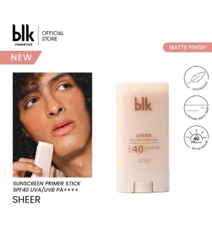 BLK Cosmetics Universal Sheer Sunscreen Primer Stick SPF 40 UVA/UVB PA     (15g/20g)