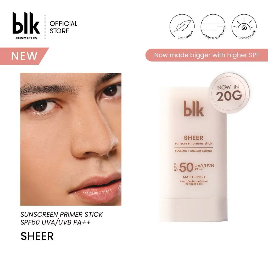 BLK Cosmetics Universal Sheer Sunscreen Primer Stick SPF 40 UVA/UVB PA     (15g/20g)