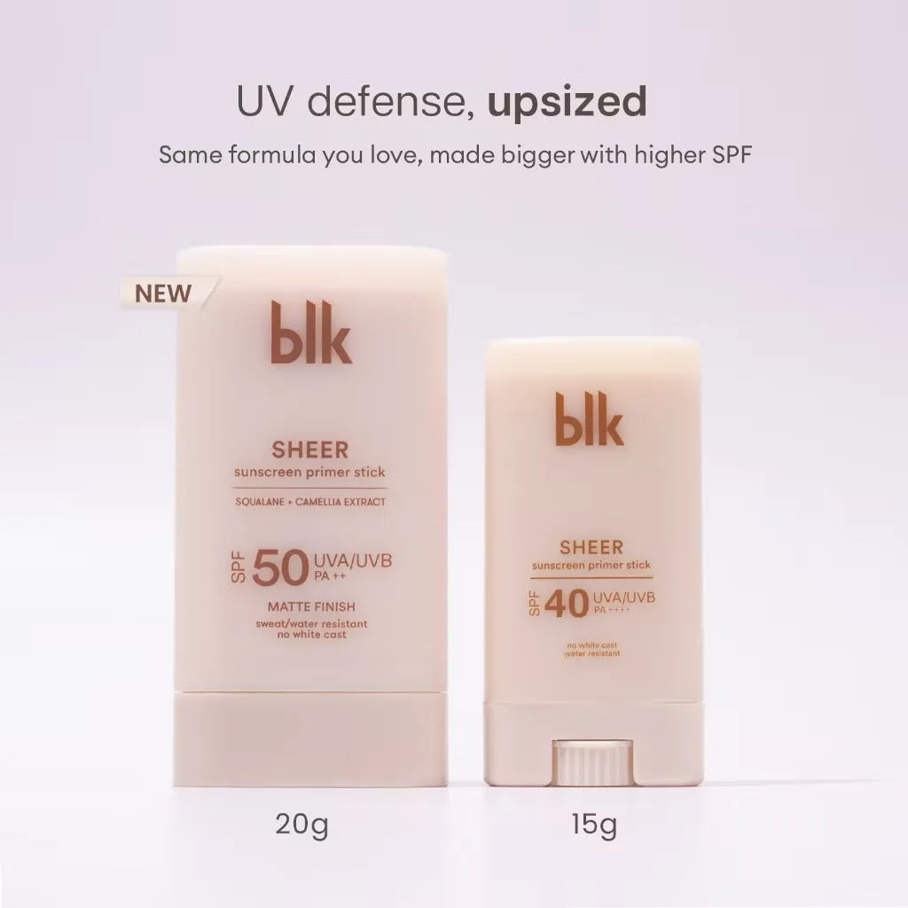 BLK Cosmetics Universal Sheer Sunscreen Primer Stick SPF 40 UVA/UVB PA     (15g/20g)