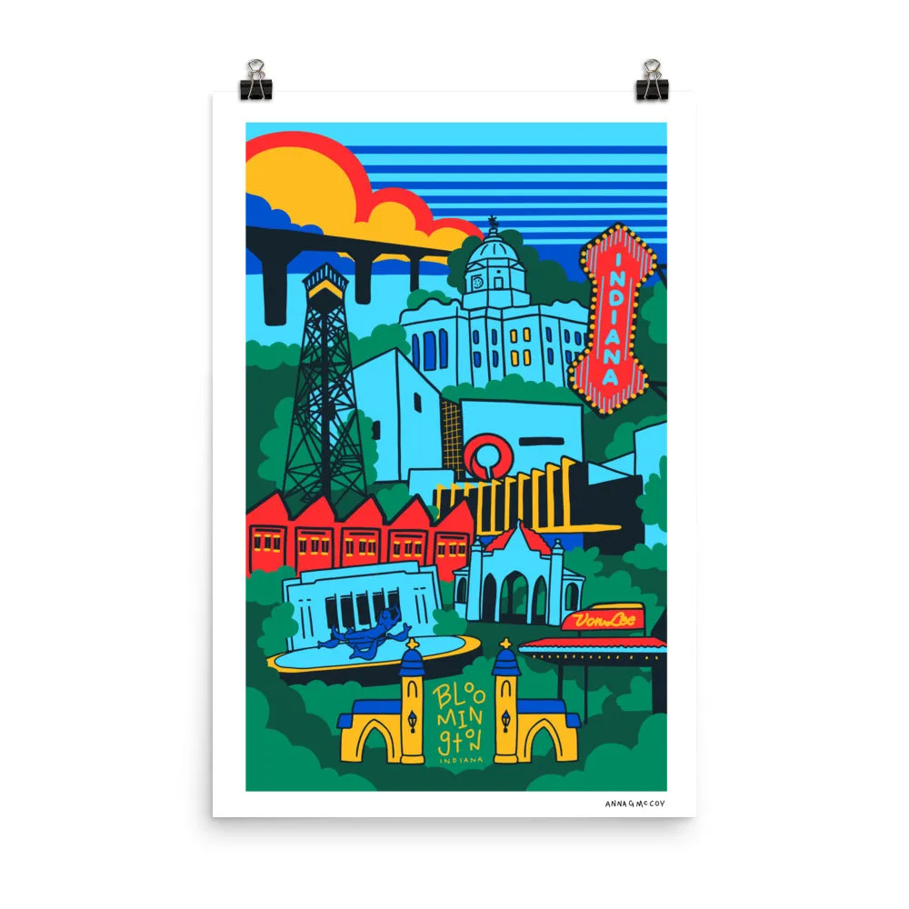 Bloomington Collage Poster