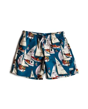 Blue Afternoon Sail Swim Trunk