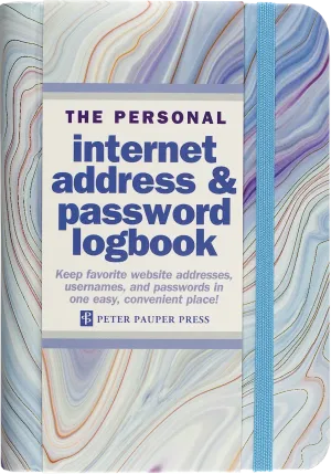 Blue Agate Internet Address & Password Logbook