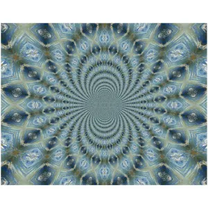 Blue & Gold Fractal Canvas Posters