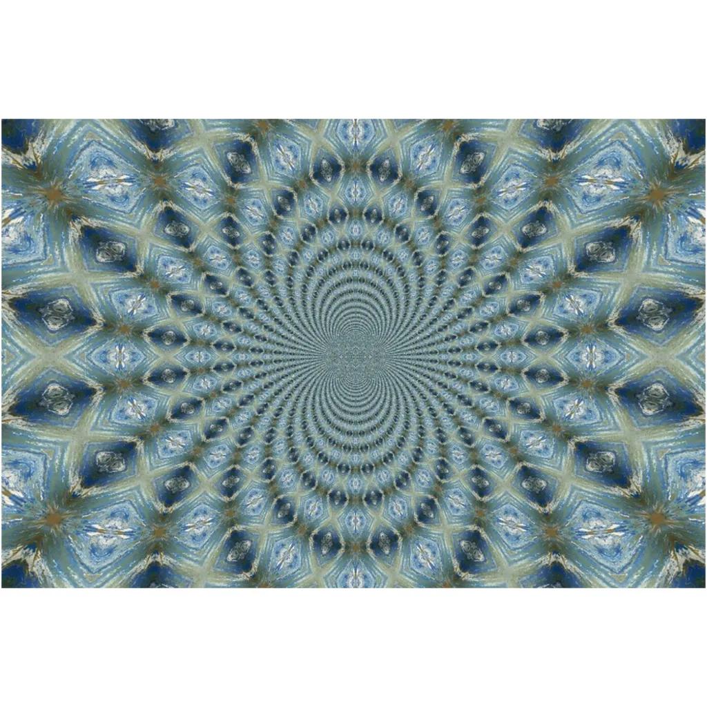 Blue & Gold Fractal Canvas Posters