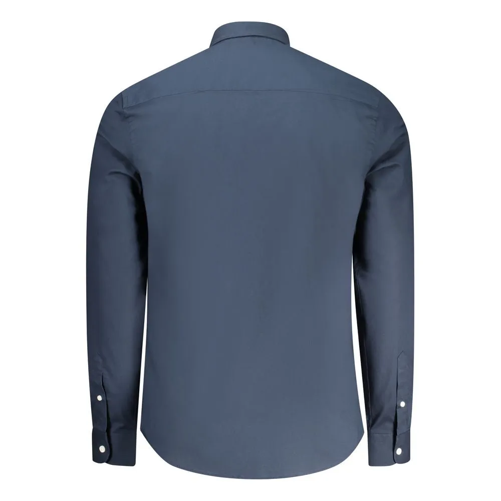 Blue Cotton Men Shirt