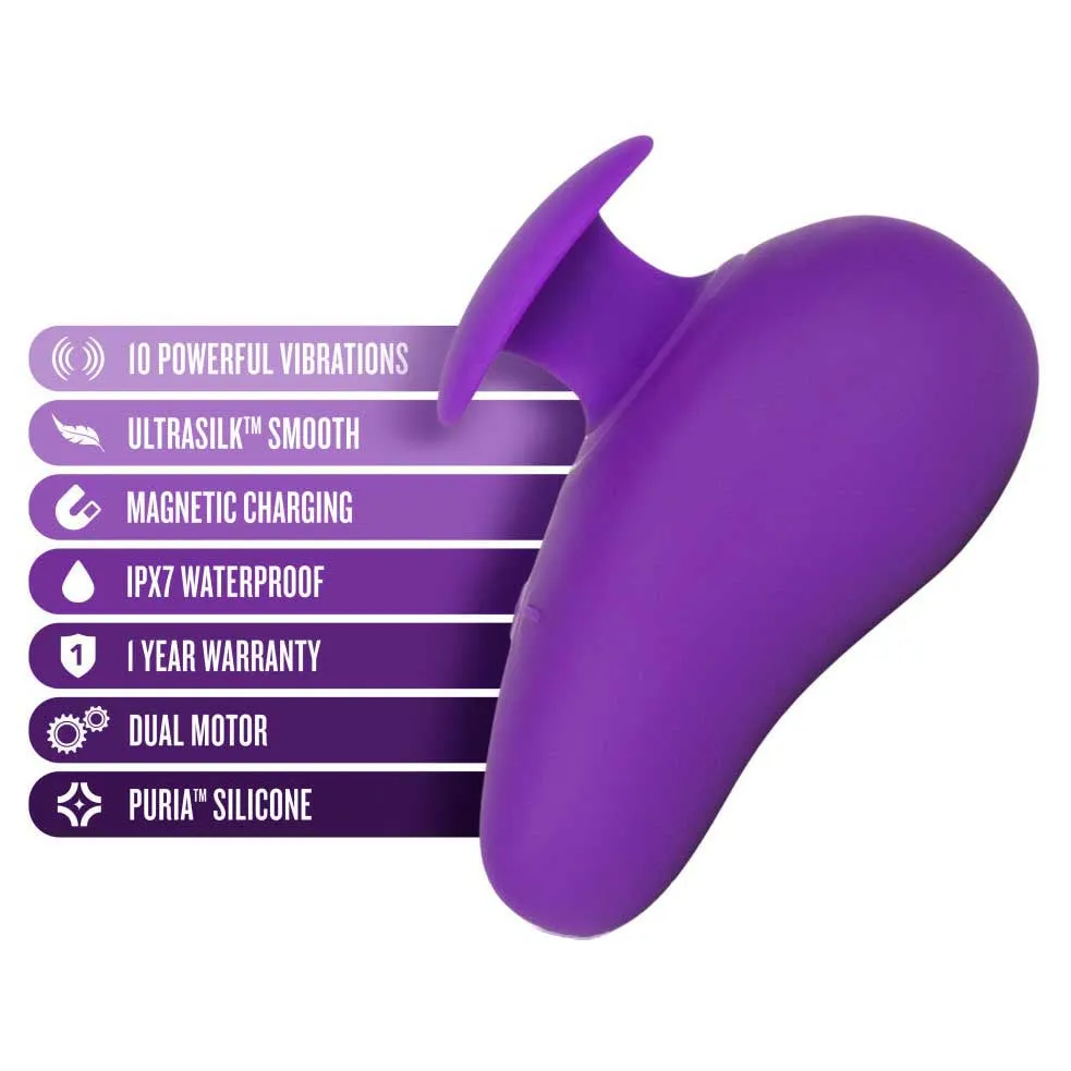 Blush Wellness Palm Sense RumbleTech Purple UltraSilk Vibrator