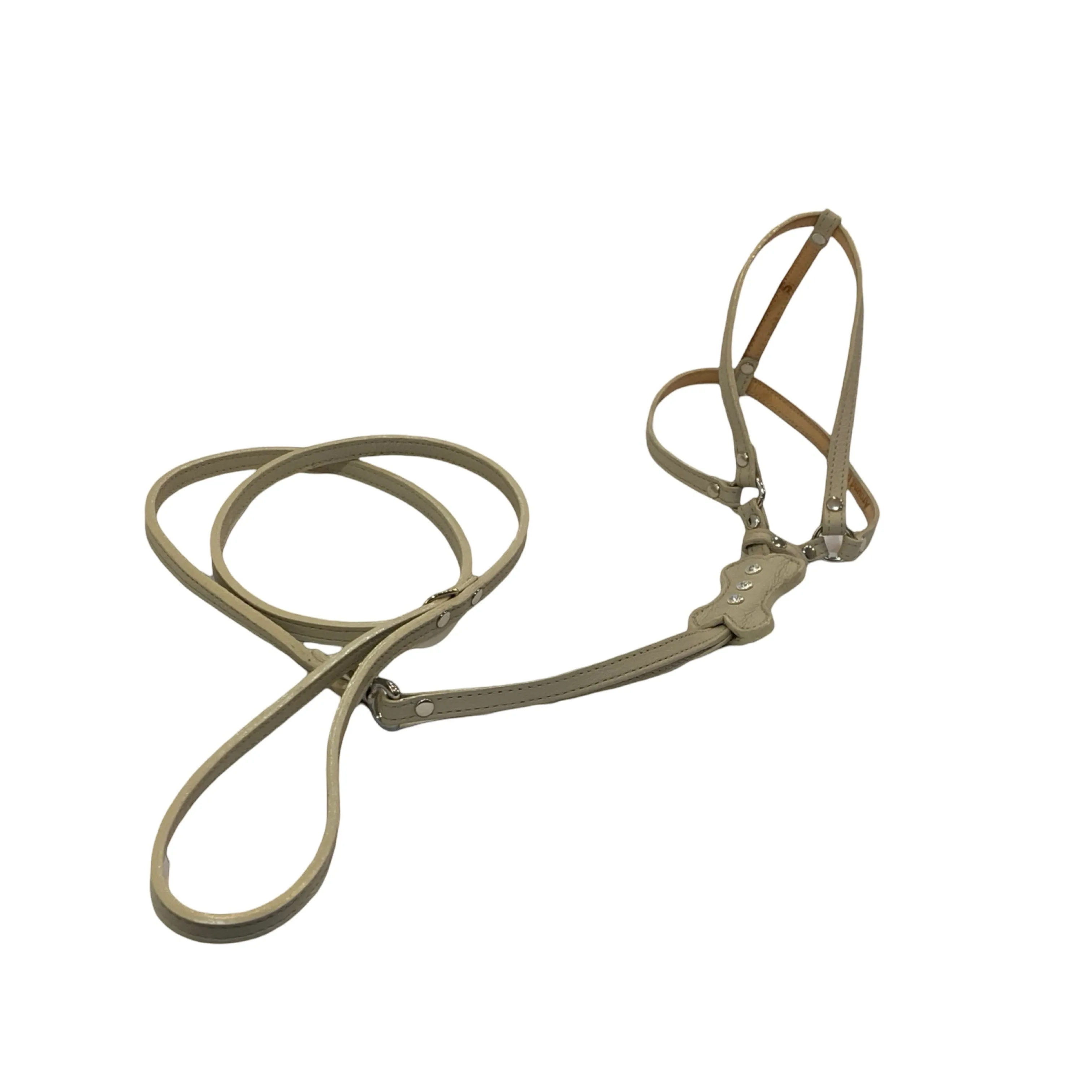 Bone All-In-One Dog Harness with Bone Slider and 3 Austrian Crystals