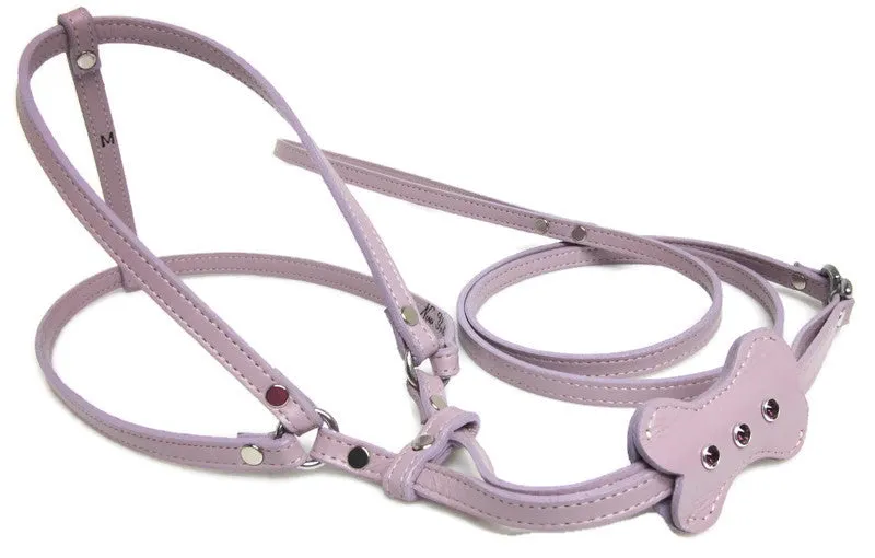 Bone All-In-One Dog Harness with Bone Slider and 3 Austrian Crystals
