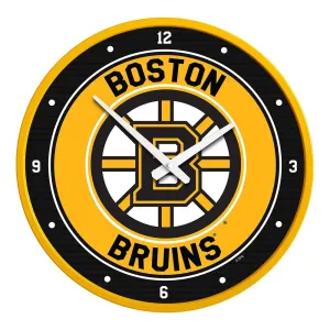 Boston Bruins: Modern Disc Wall Clock