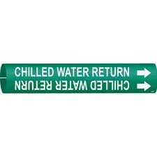 Brady CHILLED WATER RETURN Snap-On/Strap-On Pipe Marker|Buy Online