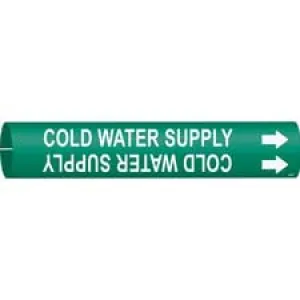 Brady COLD WATER SUPPLY Snap-On/Strap-On Pipe Marker|Buy Online