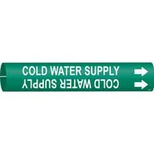 Brady COLD WATER SUPPLY Snap-On/Strap-On Pipe Marker|Buy Online