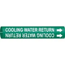 Brady COOLING WATER RETURN Snap-On/Strap-On Pipe Marker|Buy Online