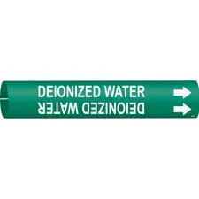 Brady DEIONIZED WATER Snap-On/Strap-On Pipe Marker|Buy Online