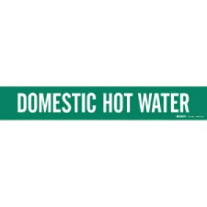 Brady DOMESTIC HOT WATER Pipe Marker|Buy Online