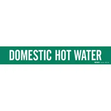 Brady DOMESTIC HOT WATER Pipe Marker|Buy Online